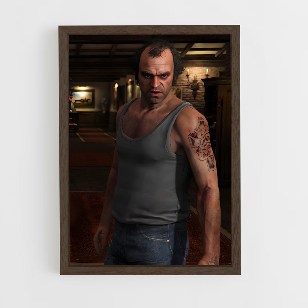 Poster Trevor en Tatouages – affiche GTA V (vue 5)